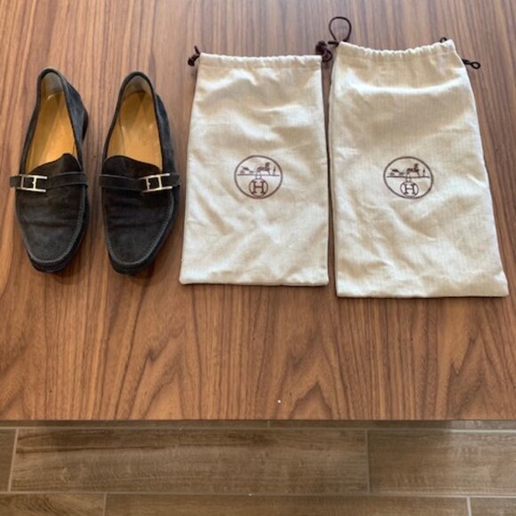 Hermes Men's Brown Loafers - Picture 9 of 10